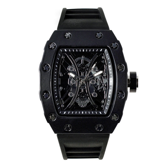 Iced Out 42.5mm Tonneau Watch - 9686-SB