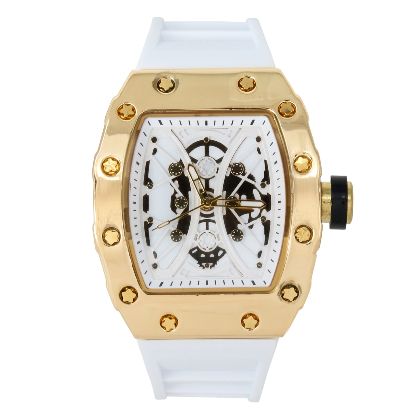 Iced Out 42.5mm Tonneau Watch - 9686-SB