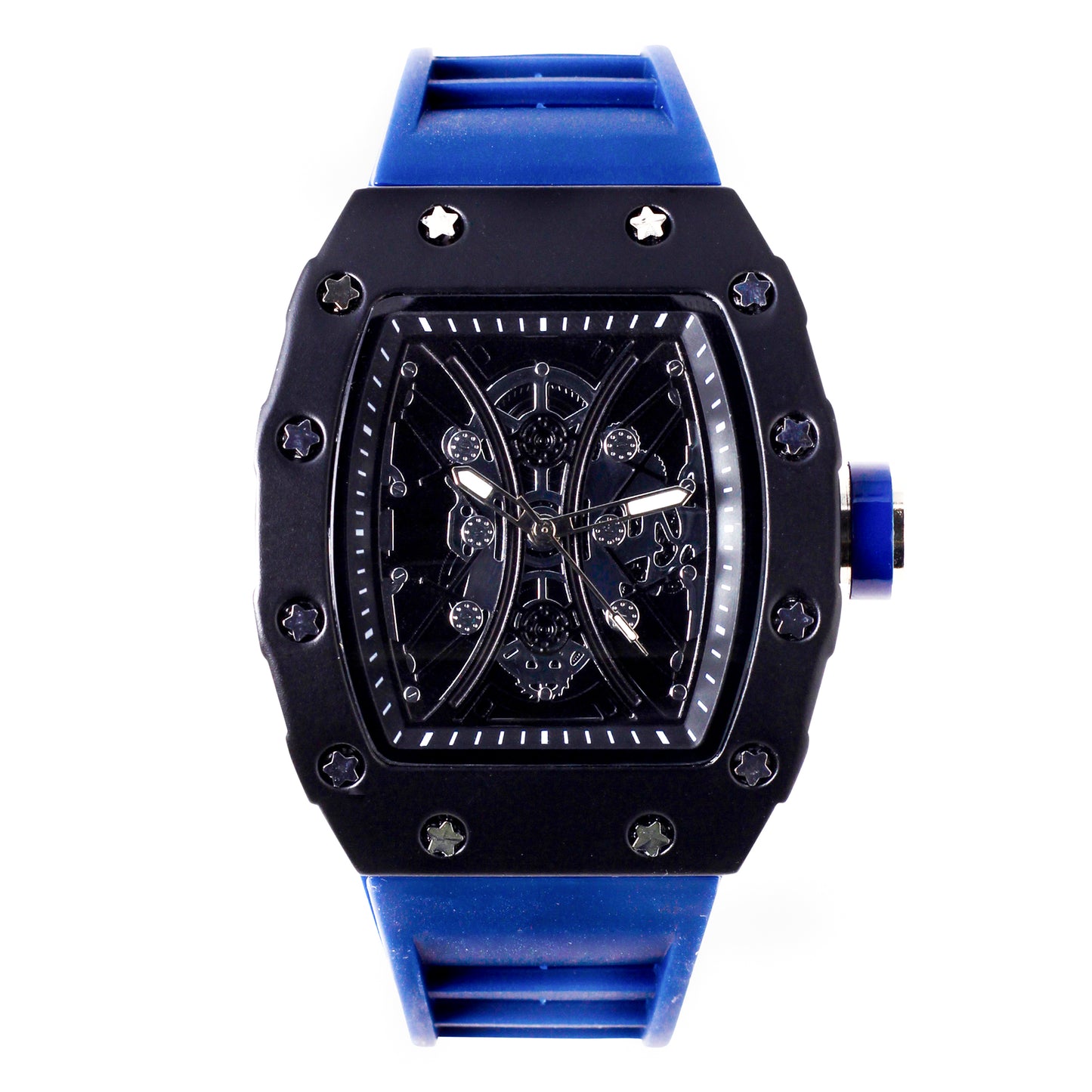 Iced Out 42.5mm Tonneau Watch - 9686-SB