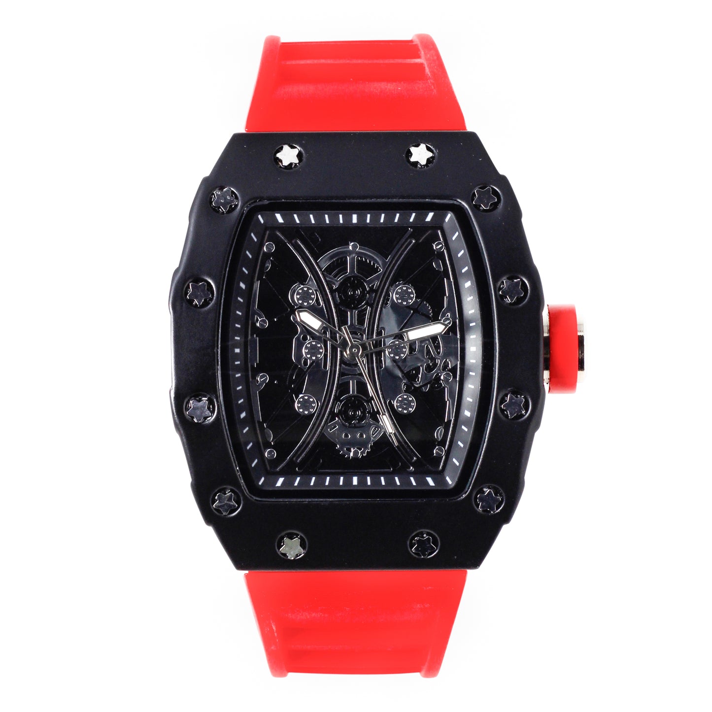 Iced Out 42.5mm Tonneau Watch - 9686-SB