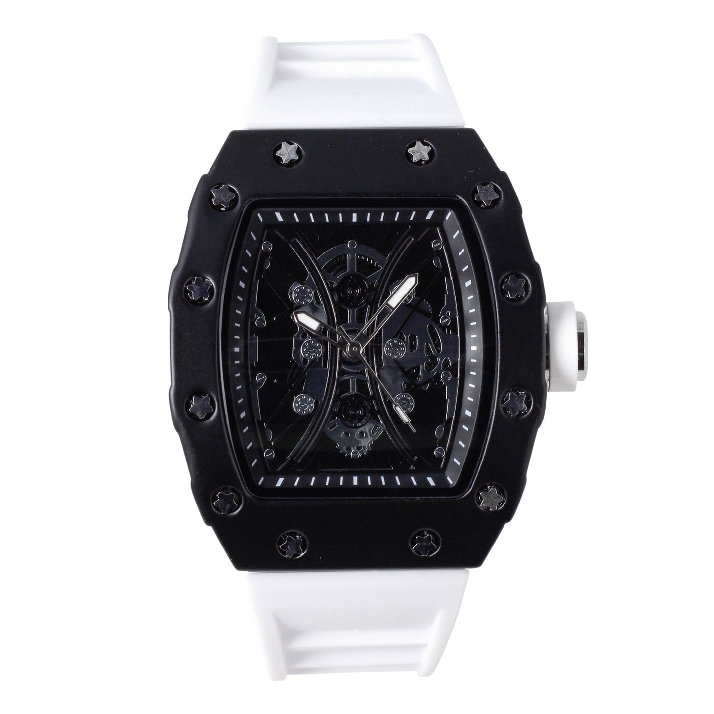 Iced Out 42.5mm Tonneau Watch - 9686-SB