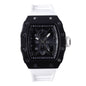 Iced Out 42.5mm Tonneau Watch - 9686-SB