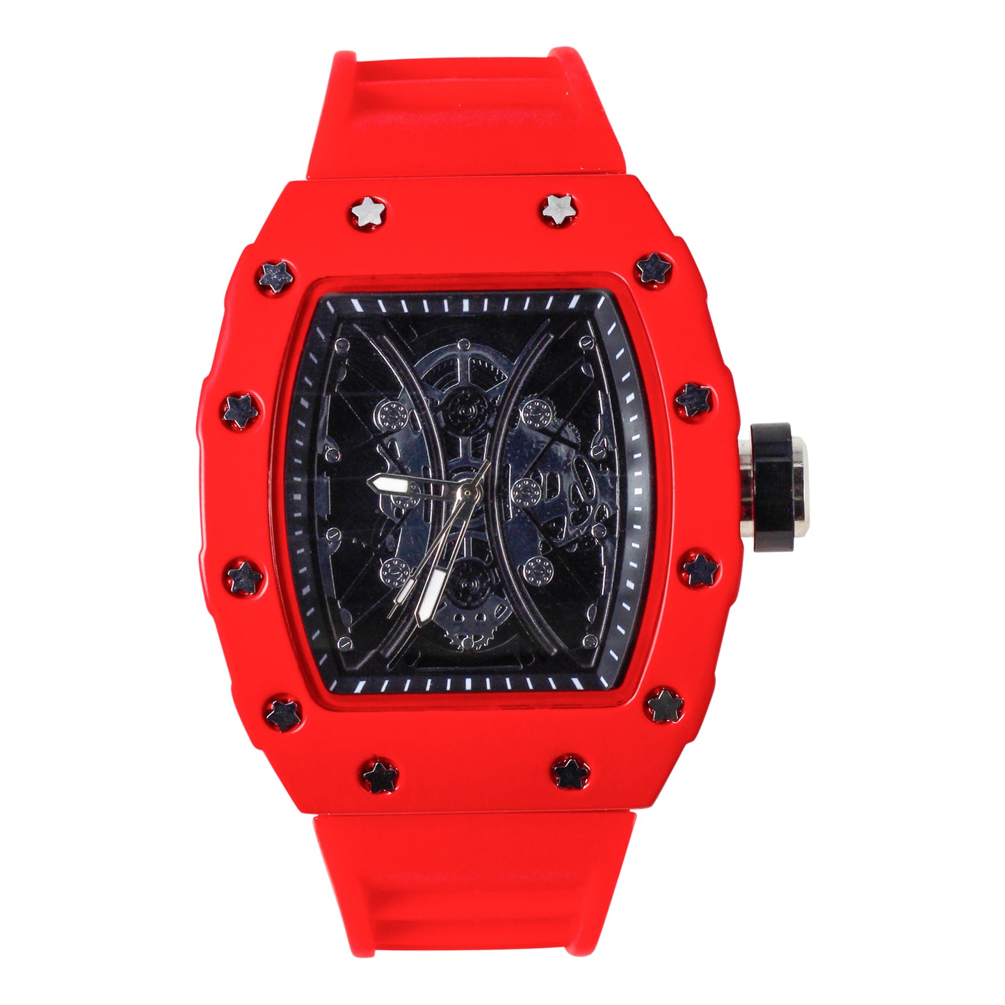 Iced Out 42.5mm Tonneau Watch - 9686-SB