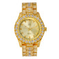 Urban Iced-Out Full Stone 44mm Metal Band Watch - 9688B-MB