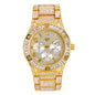 Urban Iced-Out Full Stone 44mm Metal Band Watch - 9689-MB