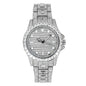 Urban Iced-Out Full Stone 42mm Metal Band Watch - 9690C-MB