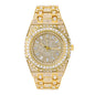 Urban Iced-Out Full Stone 43mm Metal Band Watch - 9691B-MB