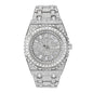 Urban Iced-Out Full Stone 43mm Metal Band Watch - 9691B-MB
