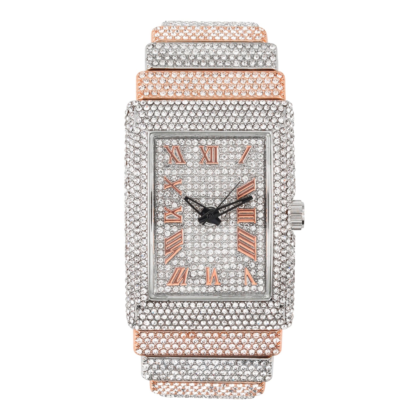 Urban Iced-Out 46mm Chandelier Metal Band Watch - 9832L-MB