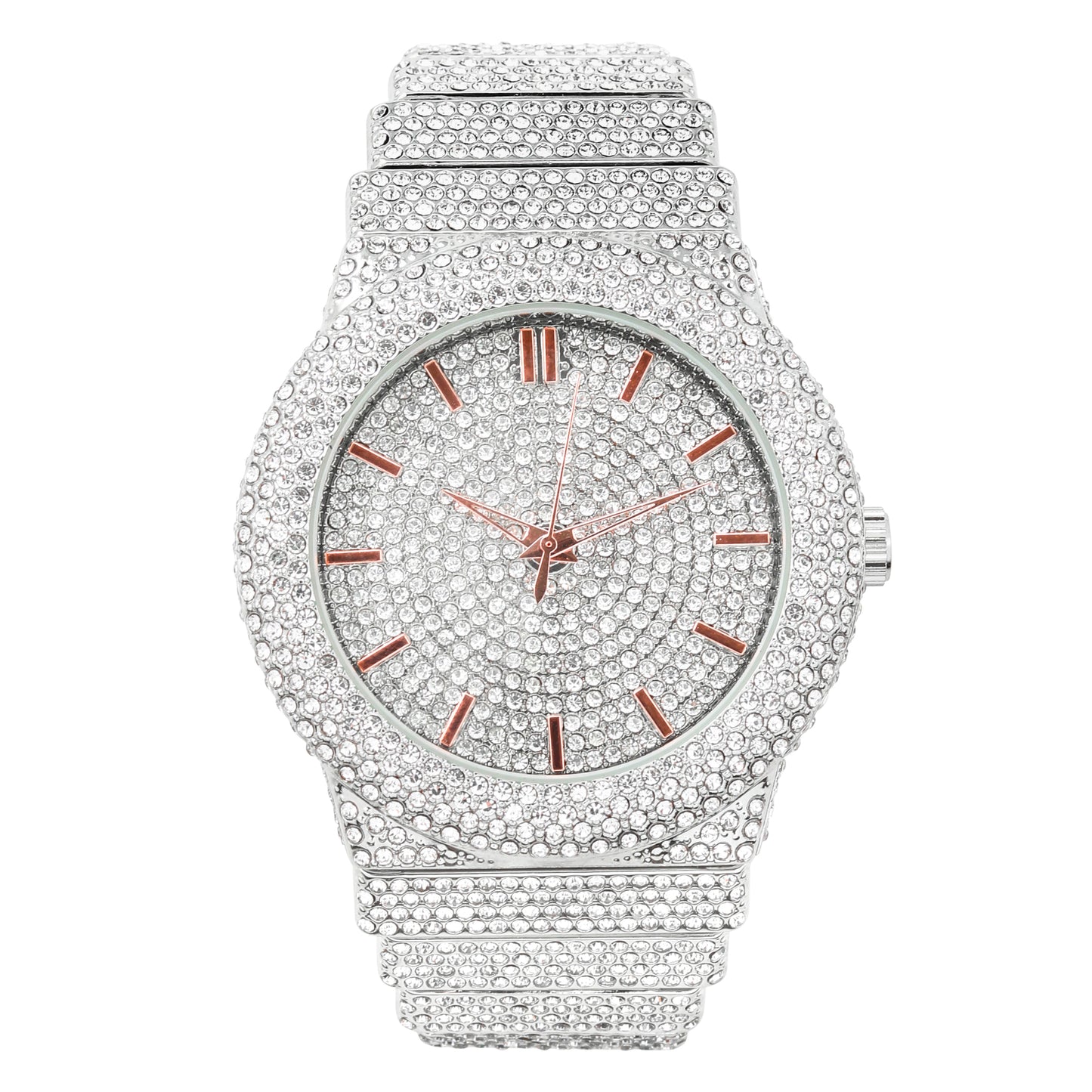 Urban Iced-Out 47mm Chandelier Metal Band Watch - 9833-MB