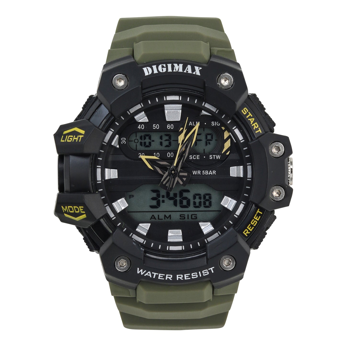 Digital 54mm Silicone Band Watch - 9953-DG