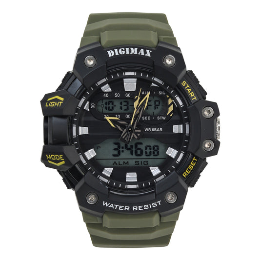 Digital 54mm Silicone Band Watch - 9953-DG