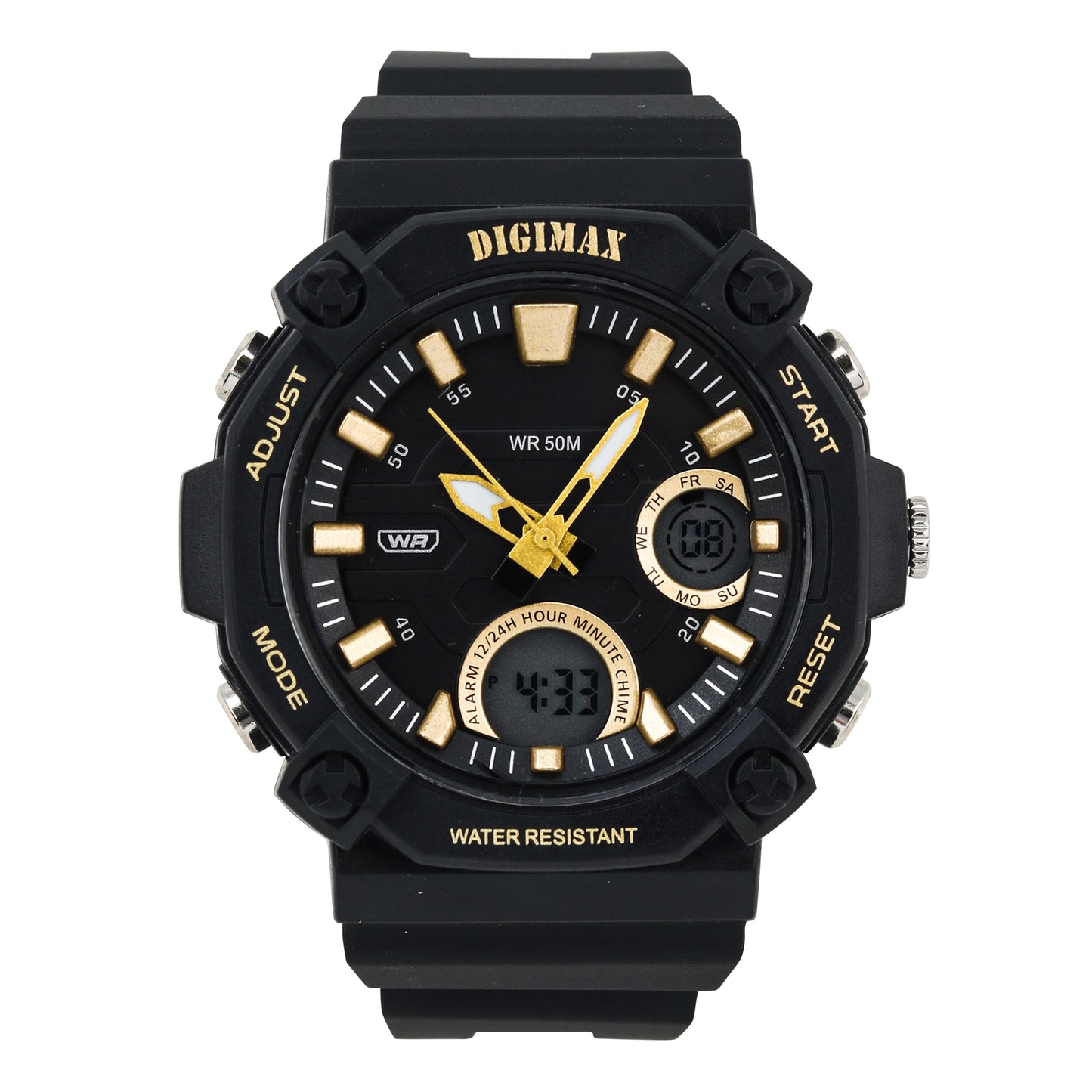 Digital 54mm Silicone Band Watch - 9954-DG