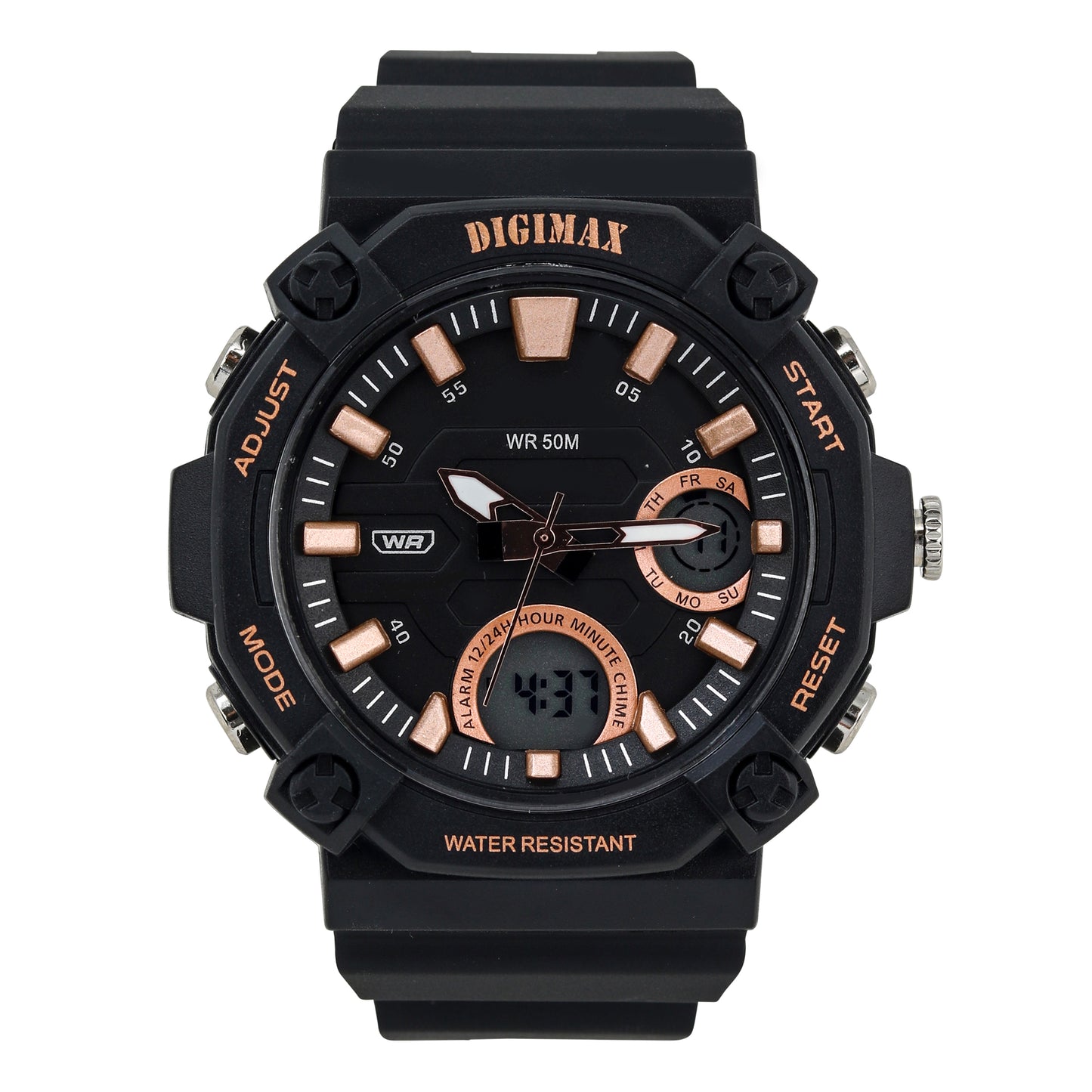 Digital 54mm Silicone Band Watch - 9954-DG