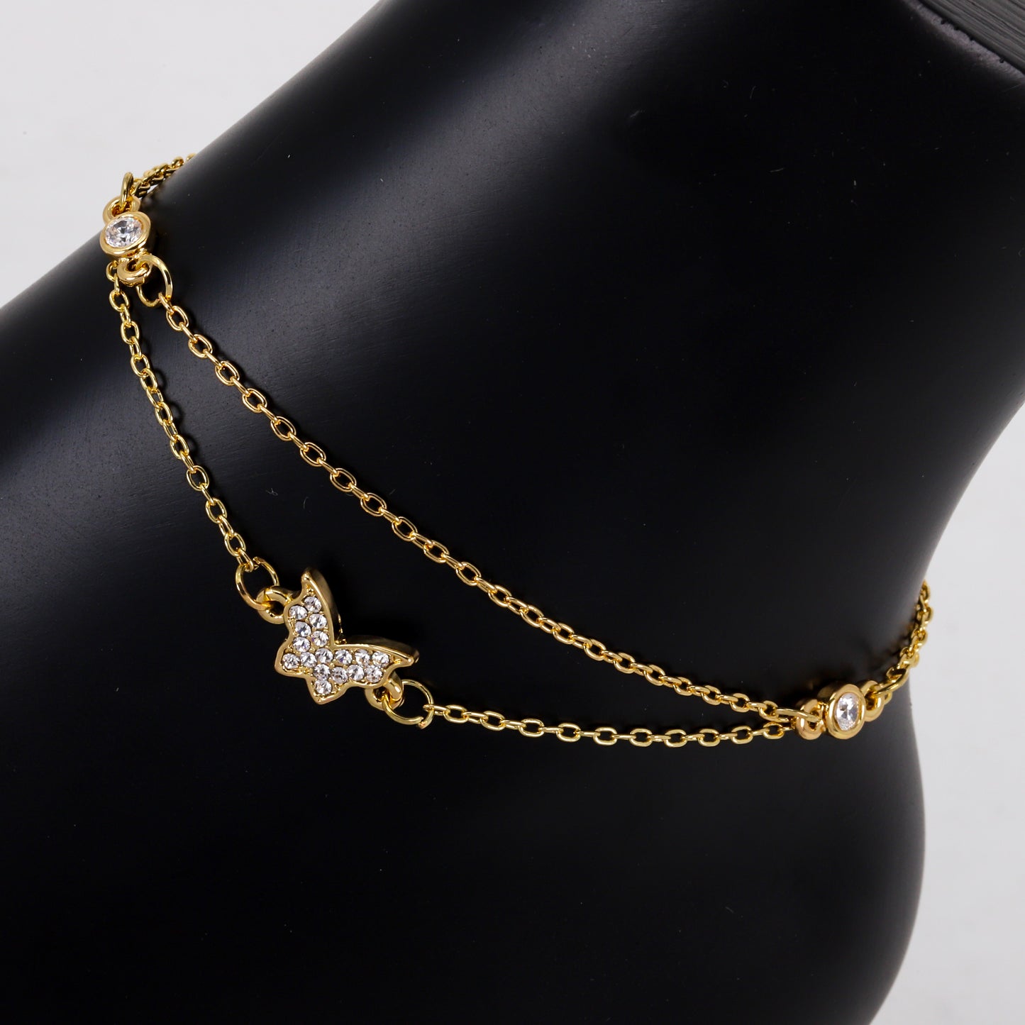 Ladies Butterfly Charm Anklet - AK-201