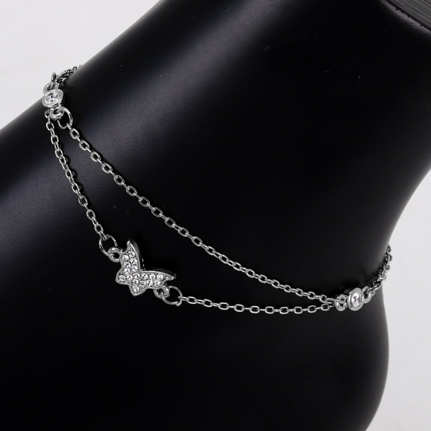 Ladies Butterfly Charm Anklet - AK-201