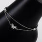 Ladies Butterfly Charm Anklet - AK-201