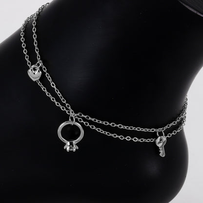 Ladies Multi Charm Anklet - AK-204