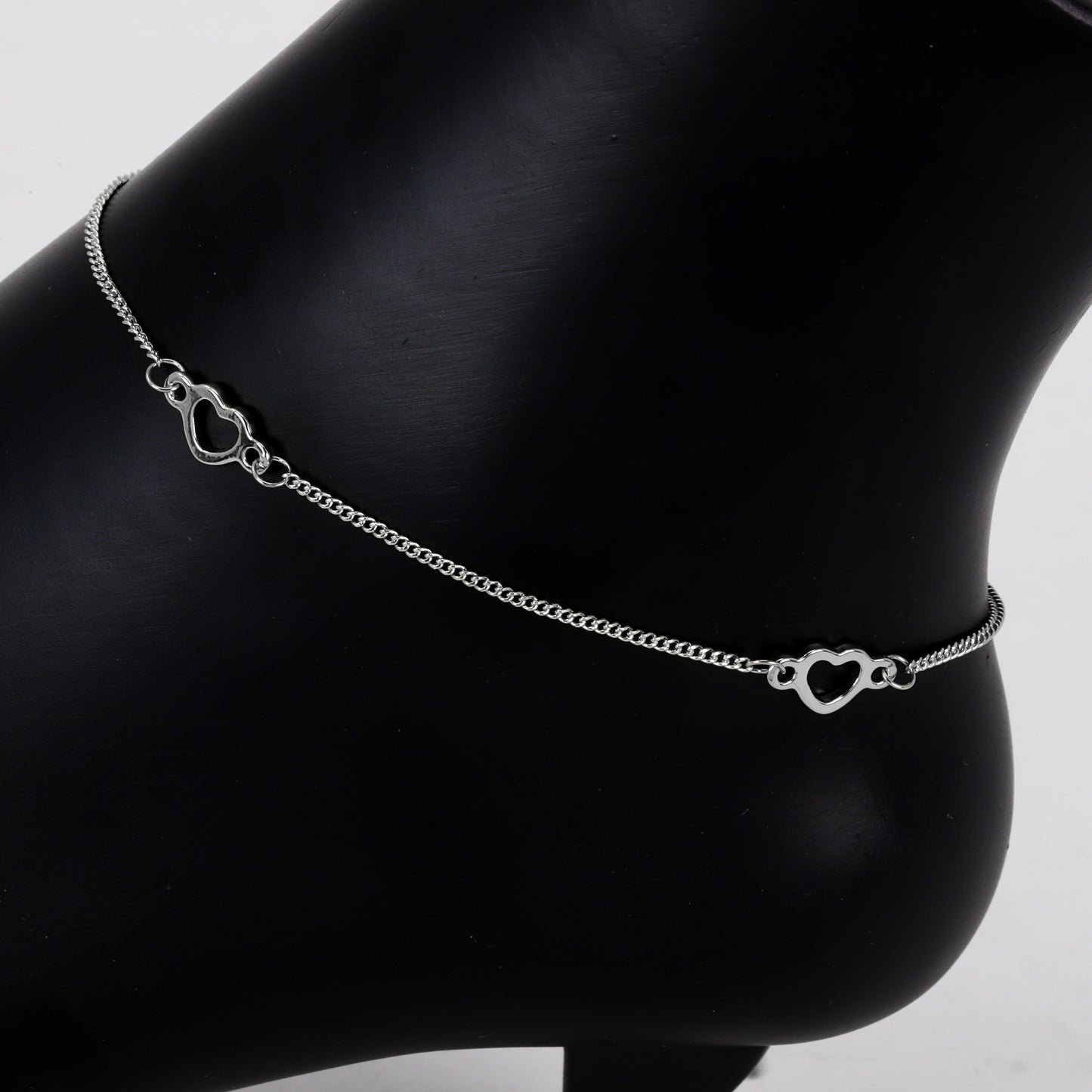Ladies Heart Charm Anklet - AK-208