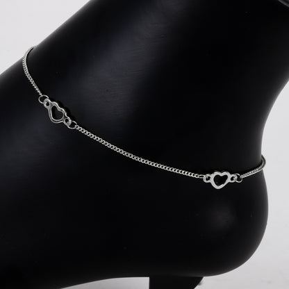 Ladies Heart Charm Anklet - AK-208