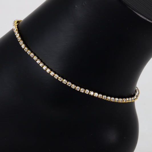Ladies Diamond Tennis Anklet - AK-210