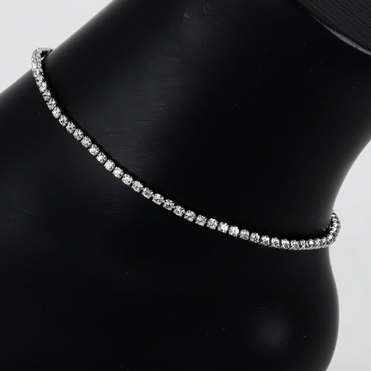 Ladies Diamond Tennis Anklet - AK-210
