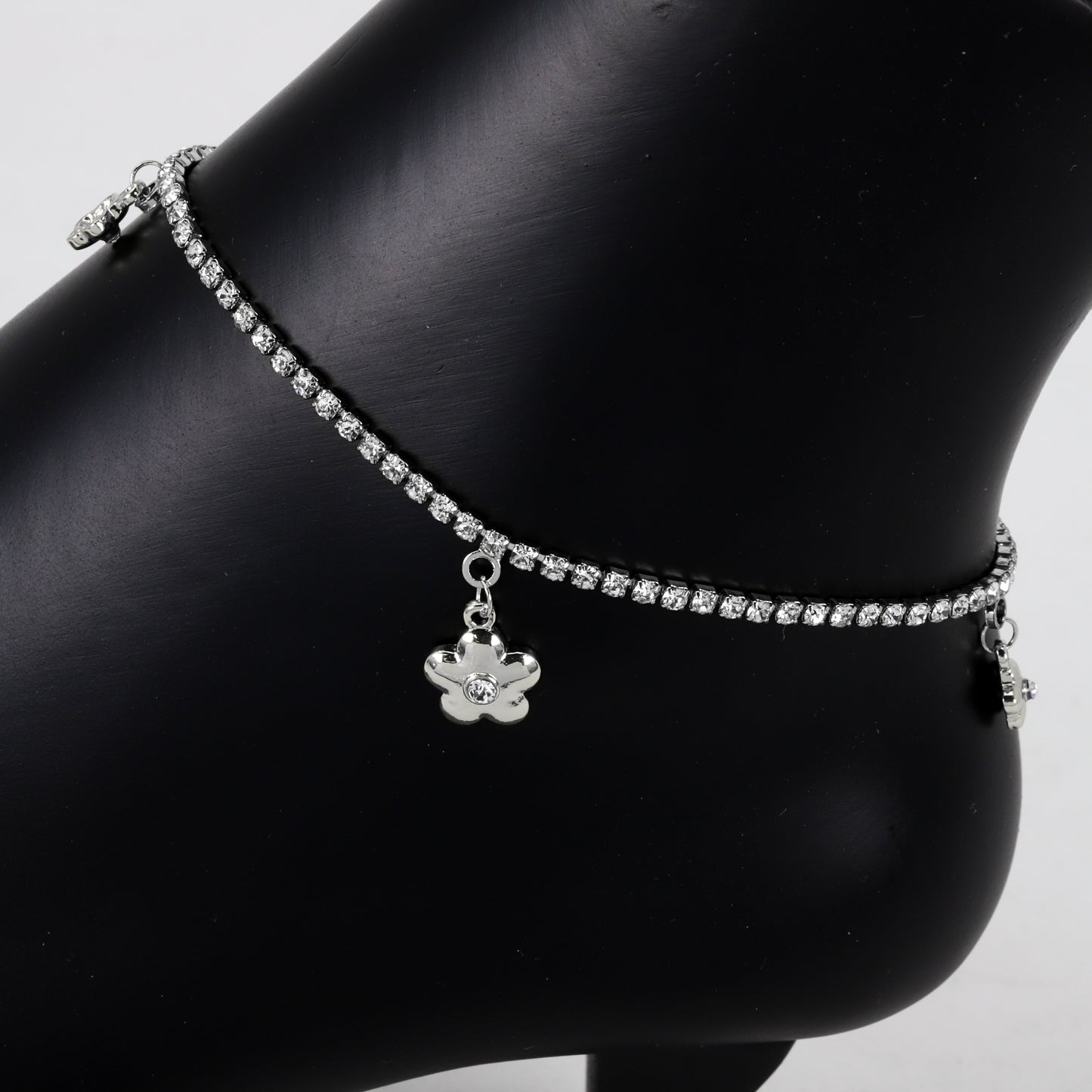 Ladies Flower Charm Anklet - AK-218