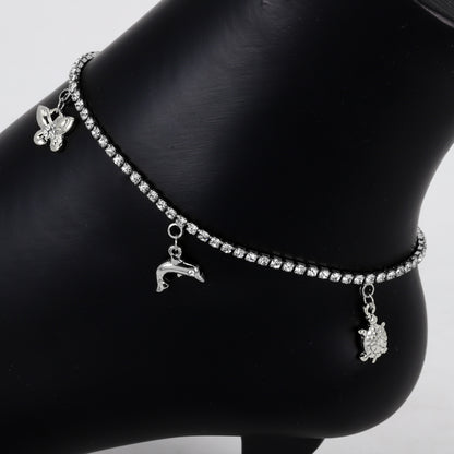 Ladies Sea Animal Charm Anklet - AK-220