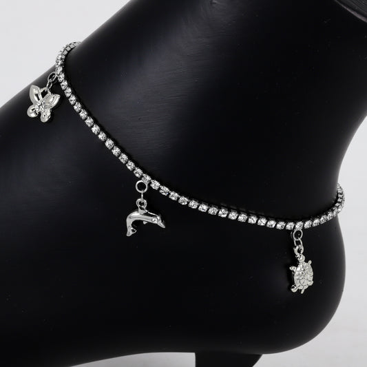 Ladies Sea Animal Charm Anklet - AK-220