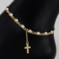 Ladies Cross Charm Anklet - AK-221