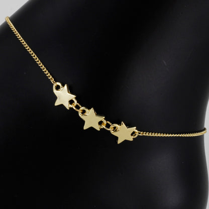 Ladies Star Charm Anklet - AK-224