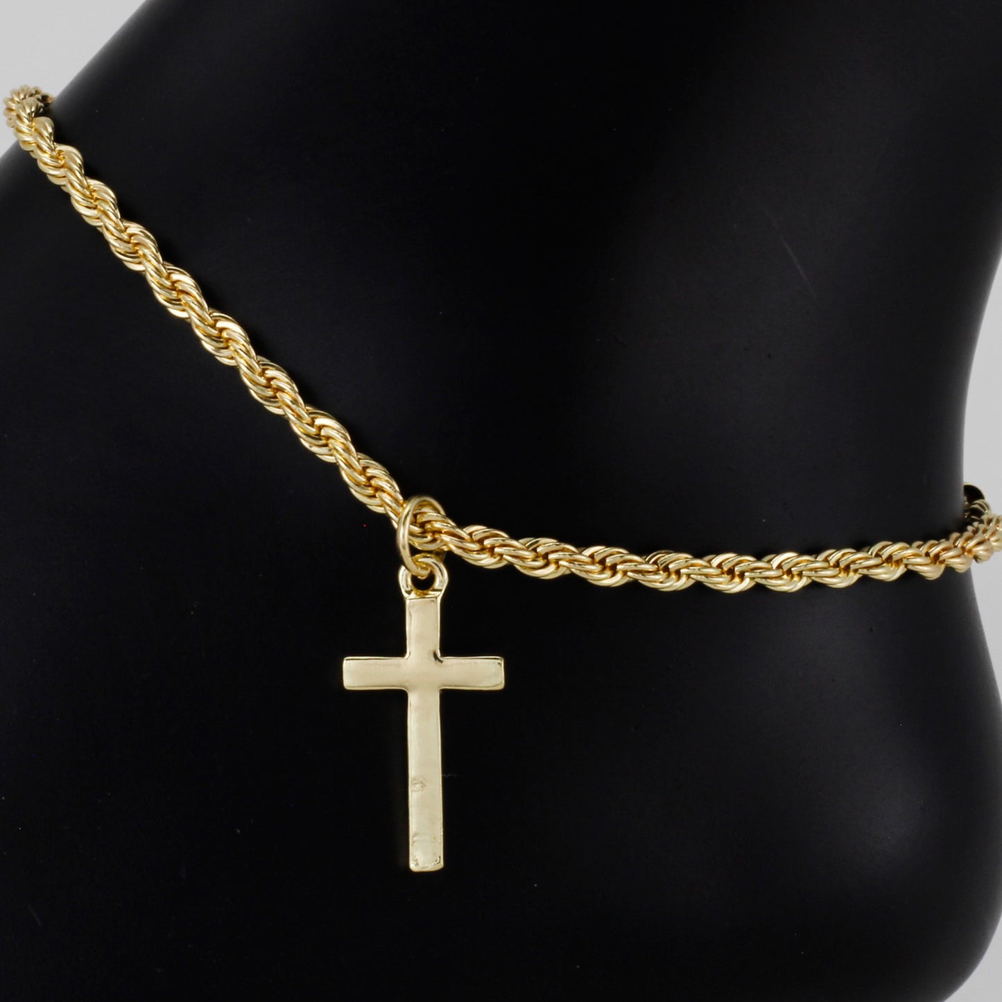 Ladies Cross Charm Anklet - AK-228