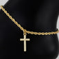Ladies Cross Charm Anklet - AK-228