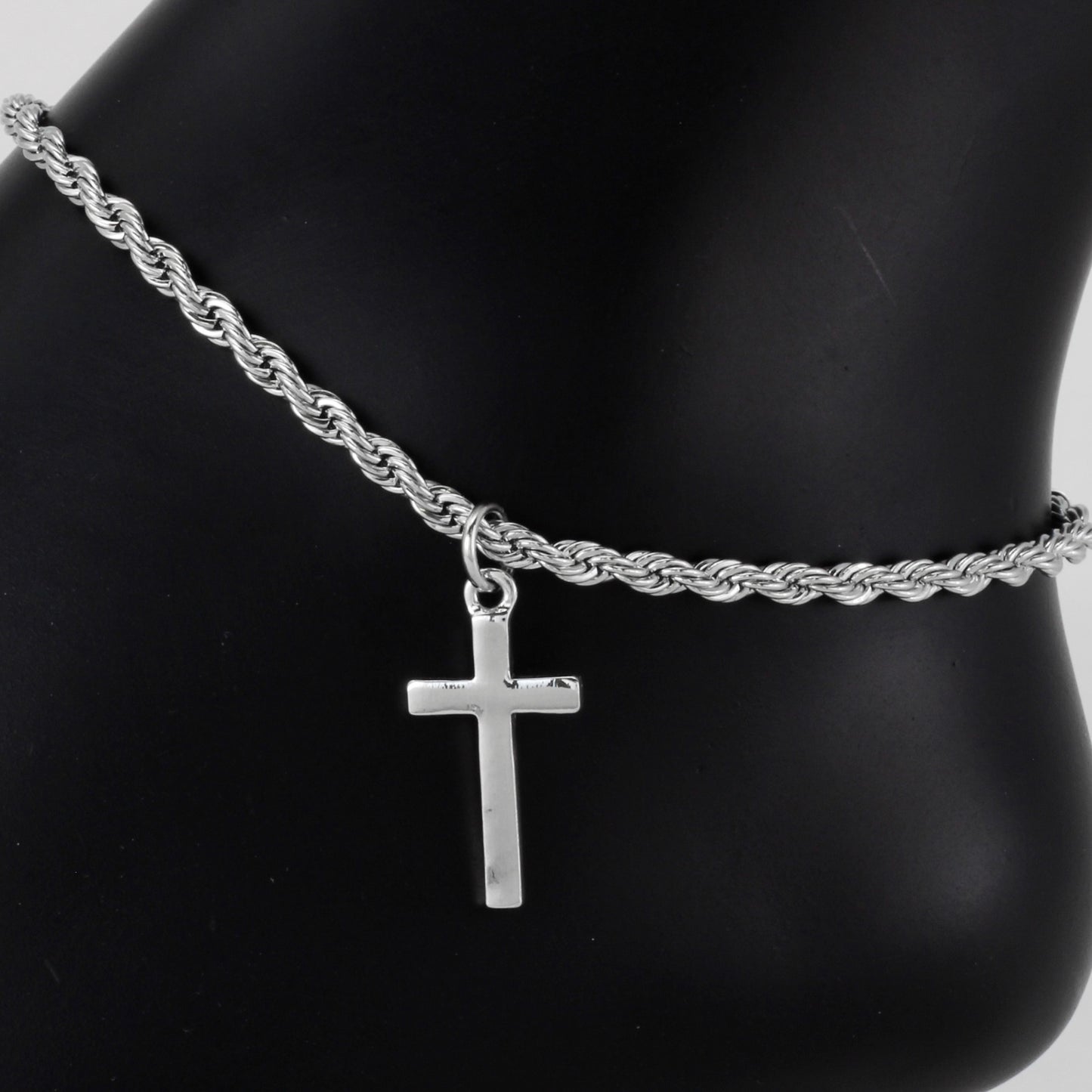 Ladies Cross Charm Anklet - AK-228