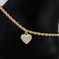 Ladies Heart Charm Anklet - AK-229