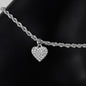 Ladies Heart Charm Anklet - AK-229