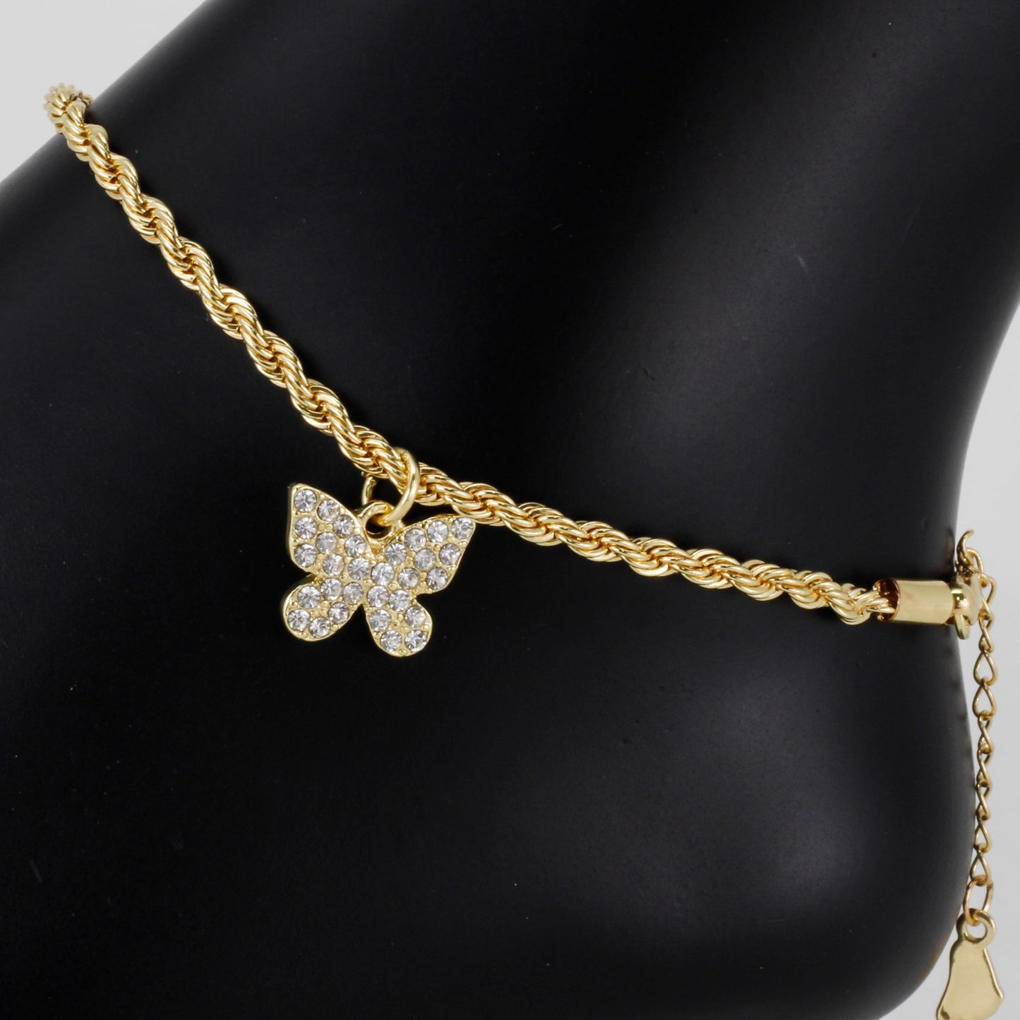 Ladies Butterfly Charm Anklet - AK-230