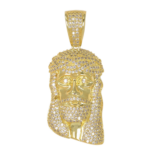Large Jesus Cubic Zirconia Pendant - BCH-1001*
