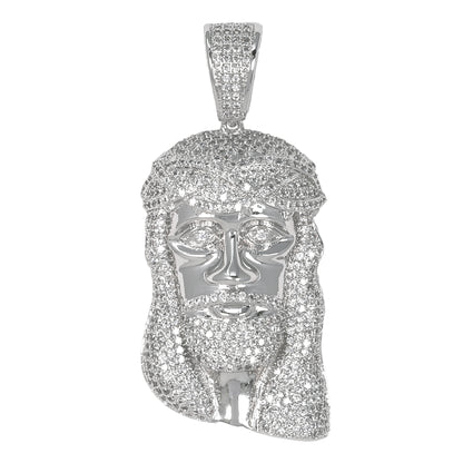 Medium Jesus Cubic Zirconia Pendant - BCH-1002*