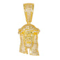 Small Jesus Cubic Zirconia Pendant - BCH-1004*