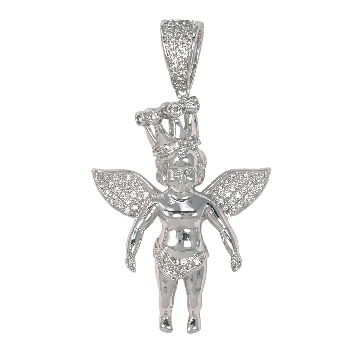 Medium Angel Cubic Zirconia Pendant - BCH-1008*