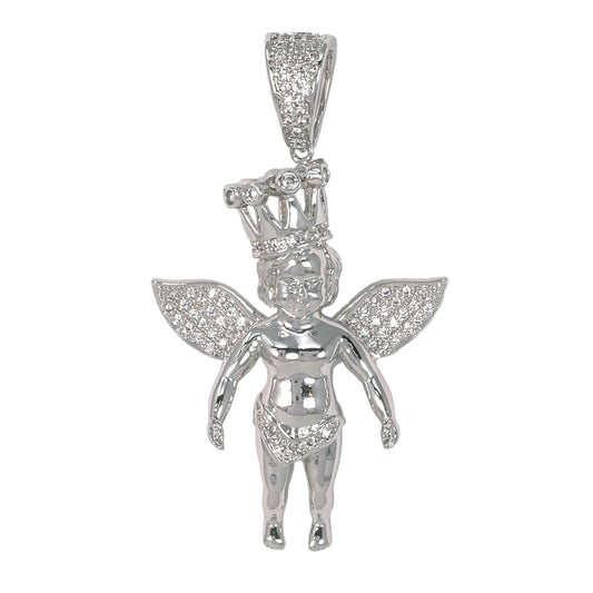 Medium Angel Cubic Zirconia Pendant - BCH-1008*
