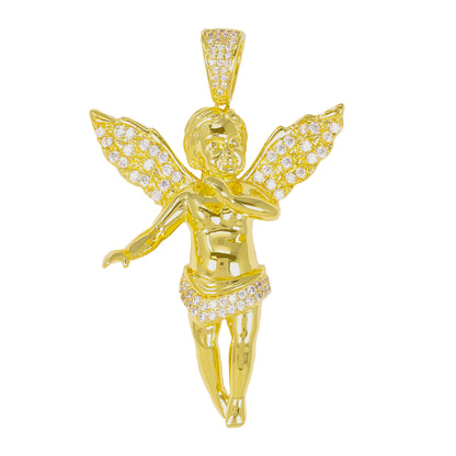 Large Angel Cubic Zirconia Pendant - BCH-1009*