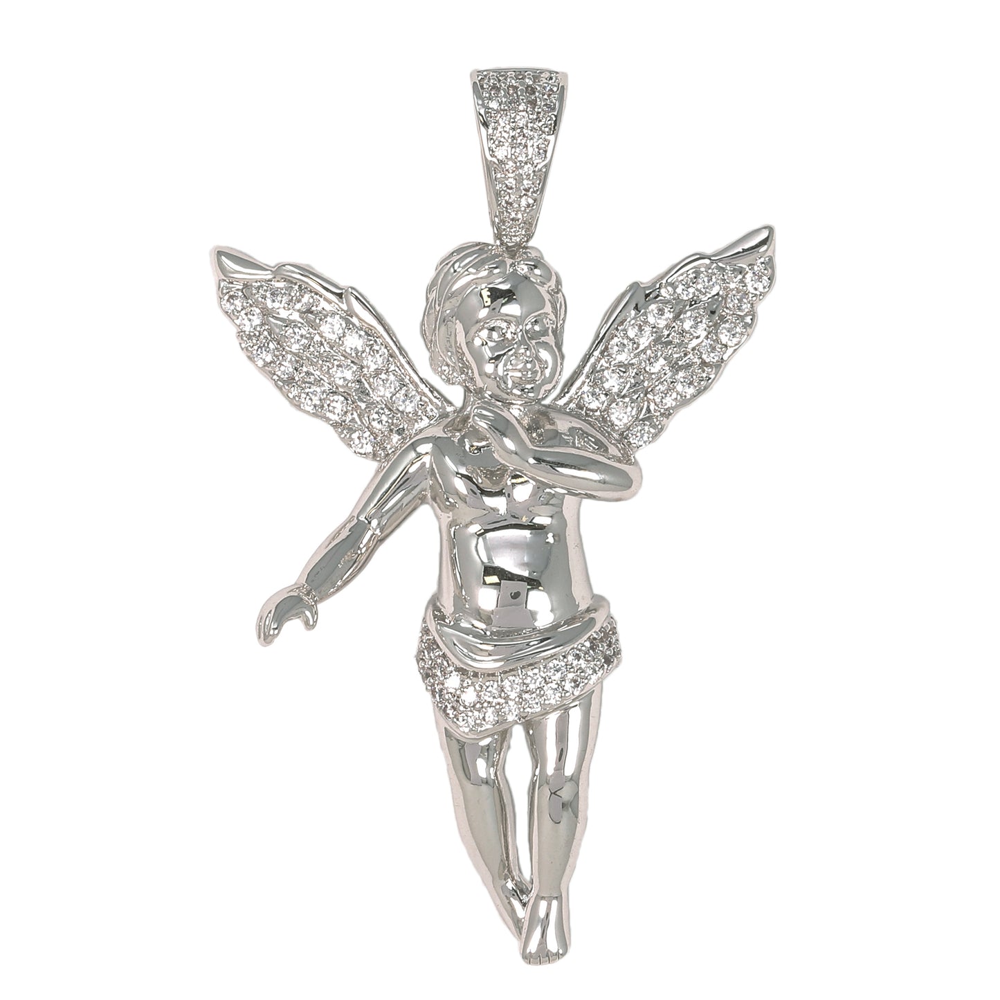 Large Angel Cubic Zirconia Pendant - BCH-1009*