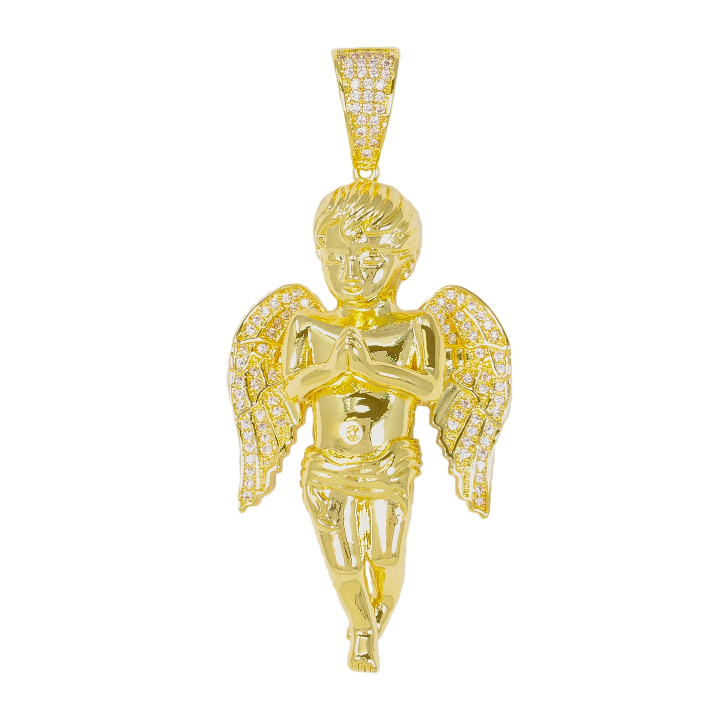 Medium Angel Cubic Zirconia Pendant - BCH-1010*