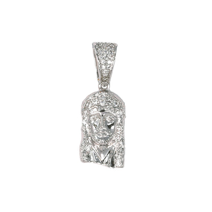 Mini Jesus Iced Mini Cubic Zirconia Pendant - BCH-1012*