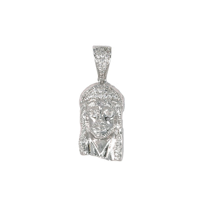 Mini Jesus Iced Mini Cubic Zirconia Pendant - BCH-1013*