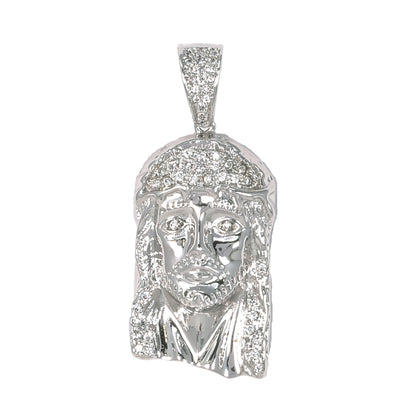 Small Jesus Cubic Zirconia Pendant - BCH-1014*