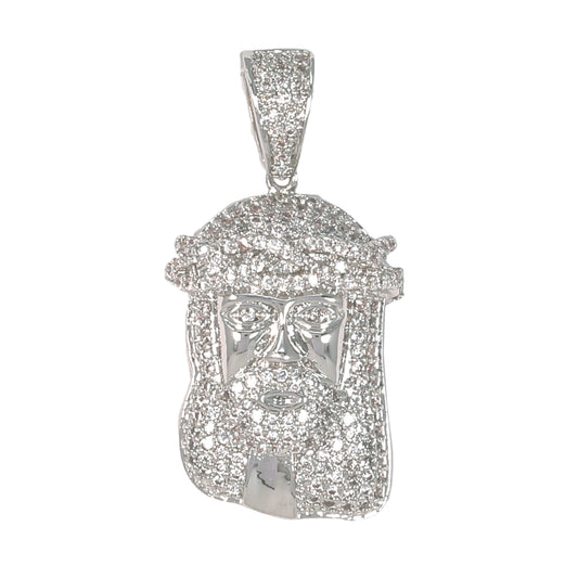 Small Jesus Cubic Zirconia Pendant - BCH-1015*