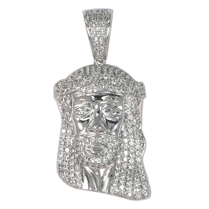 Medium Jesus Cubic Zirconia Pendant - BCH-1019*